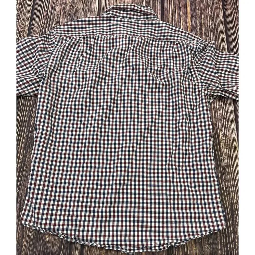 J Crew Slim Untucked Flex Washed Plaid Button Down Shirt Men's Size Medium